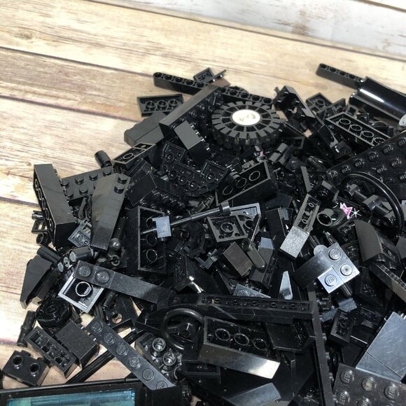 LEGO BLACK 2.49lbs Building Brick Pieces Blocks Parts Castle Star Wars City Bulk - Picture 7 of 11